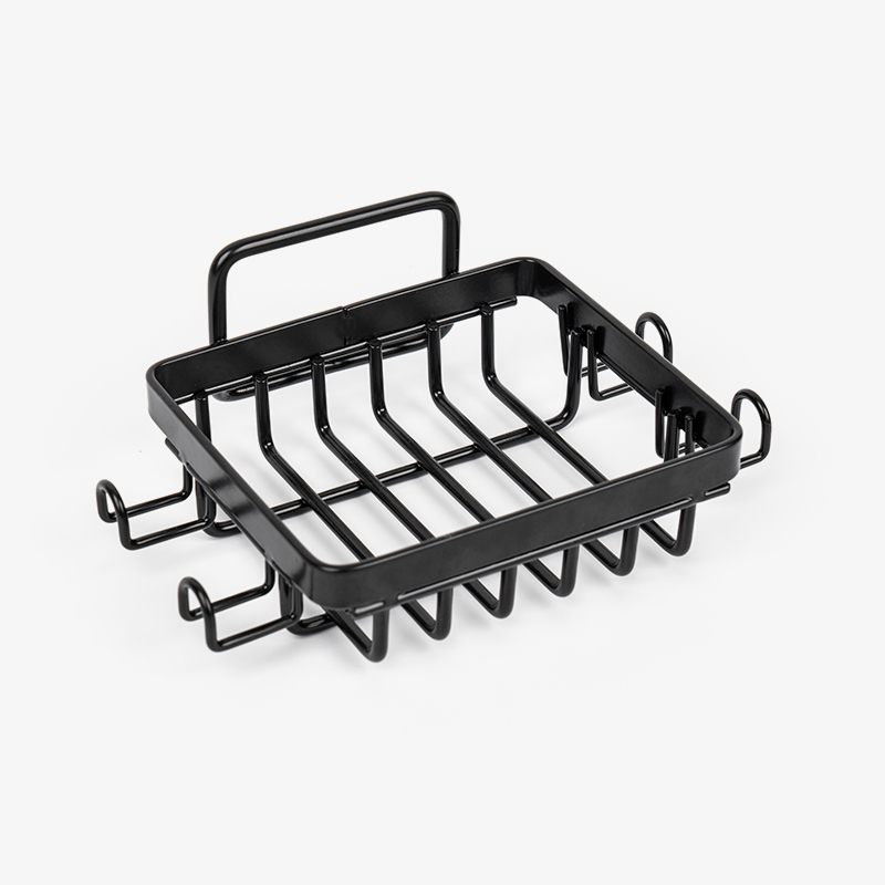 Schwarzer Seifenhalter aus Edelstahl für die Dusche