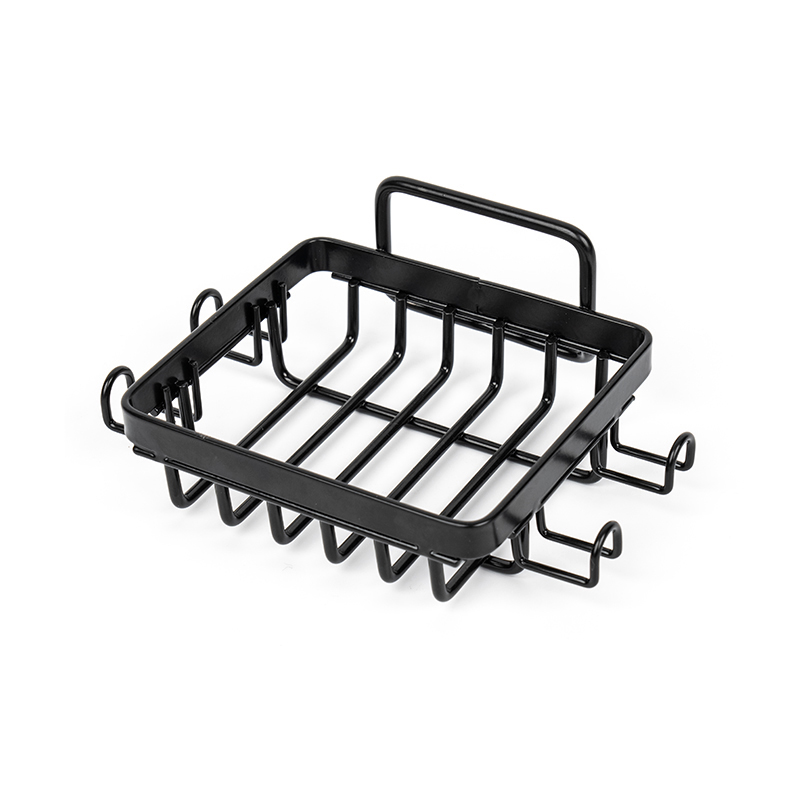 Schwarzer Seifenhalter aus Edelstahl für die Dusche