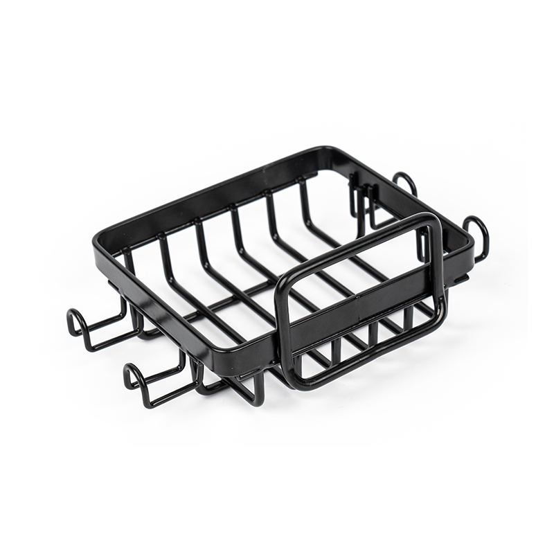 Schwarzer Seifenhalter aus Edelstahl für die Dusche