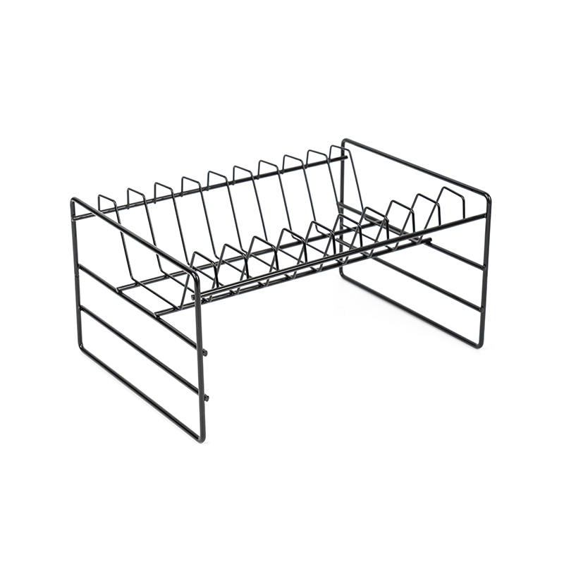 Schwarzes multifunktionales Spülbecken-Aufbewahrungsregal für Utensilien