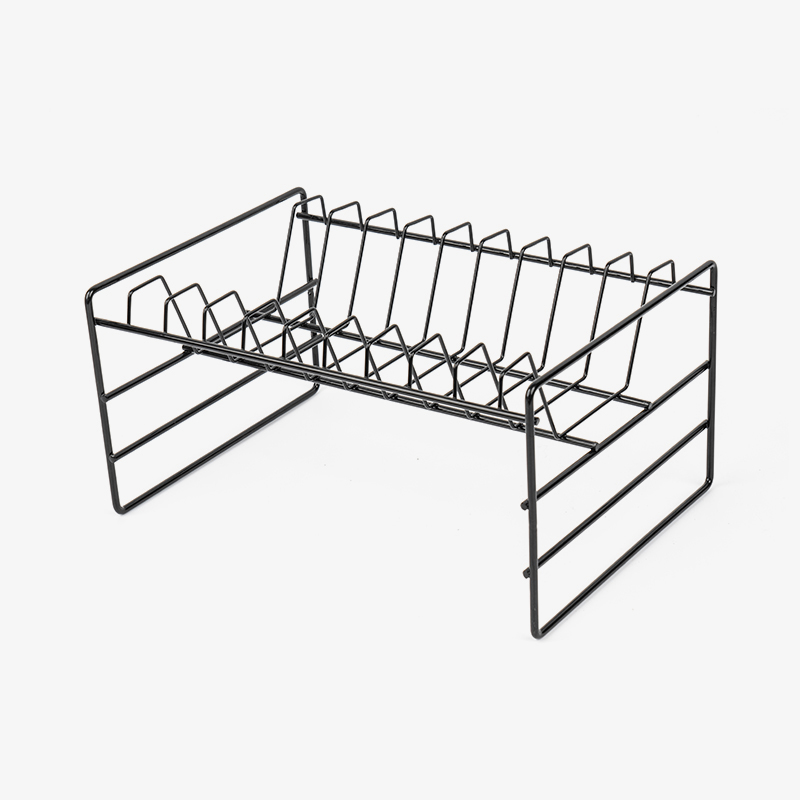 Schwarzes multifunktionales Spülbecken-Aufbewahrungsregal für Utensilien
