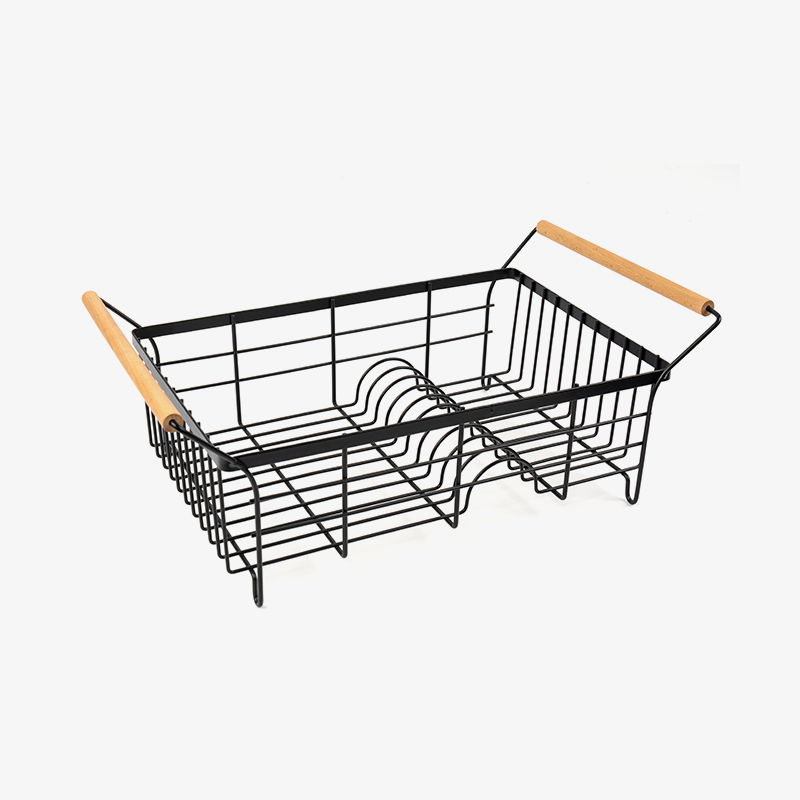 Abtropfgestell aus Edelstahl mit Besteckhalter und Abtropffläche