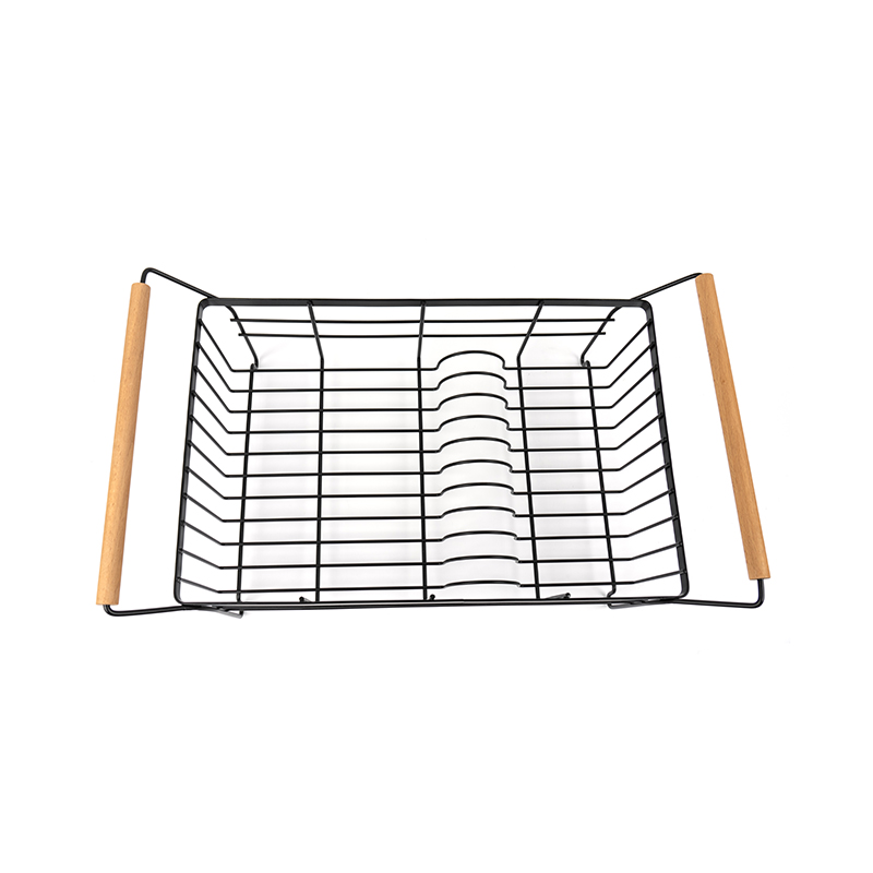 Abtropfgestell aus Edelstahl mit Besteckhalter und Abtropffläche