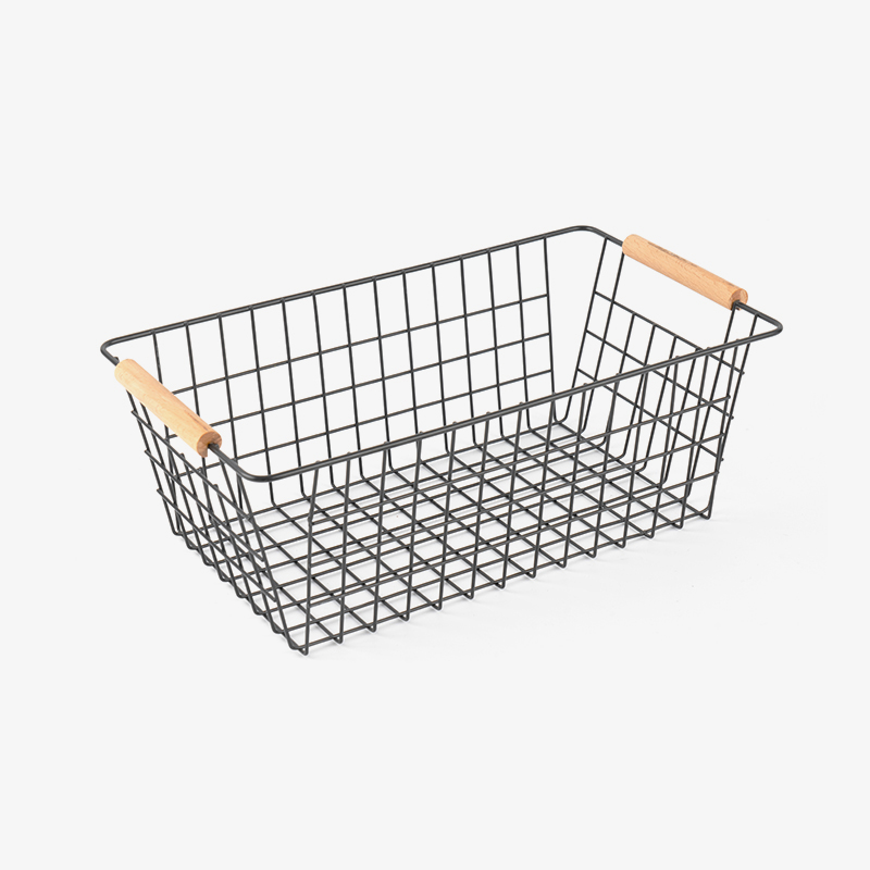 Aufbewahrungskorb mit Holzgriff