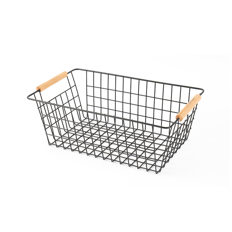 Aufbewahrungskorb mit Holzgriff