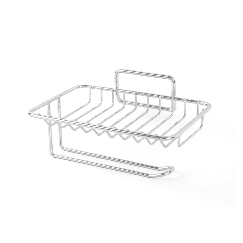 Keramik-Seifenschale mit Selbstentleerung und Edelstahlständer