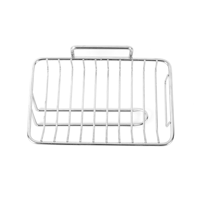 Keramik-Seifenschale mit Selbstentleerung und Edelstahlständer