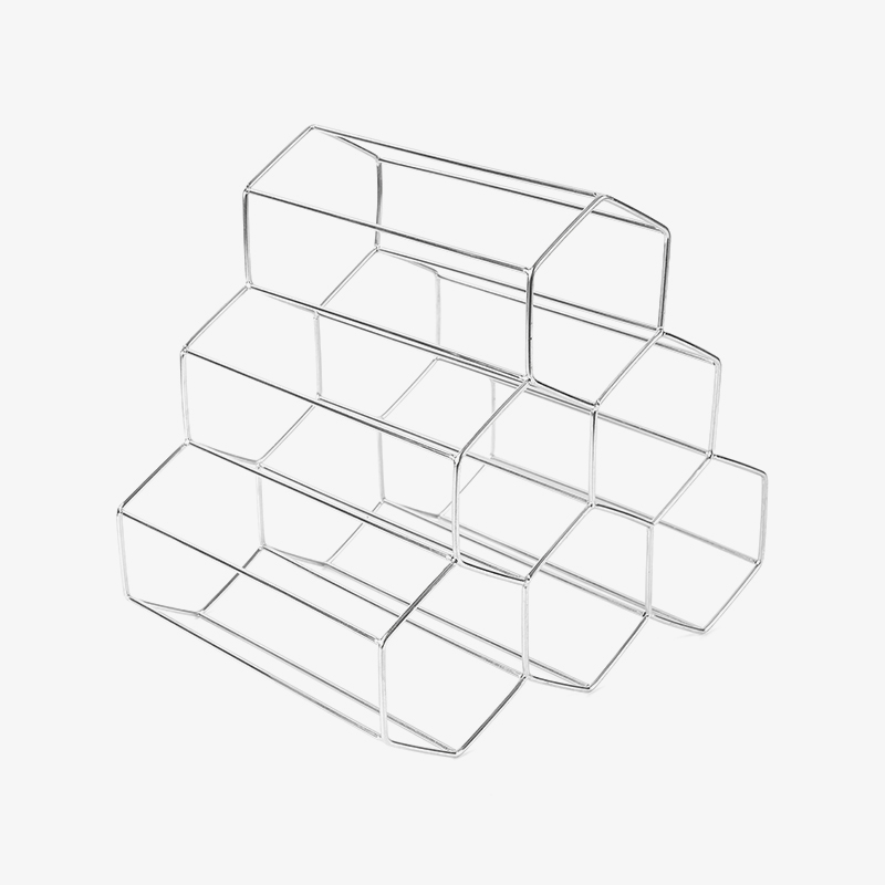 Freistehendes Weinflaschenregal mit 3 Ebenen für die Arbeitsplatte