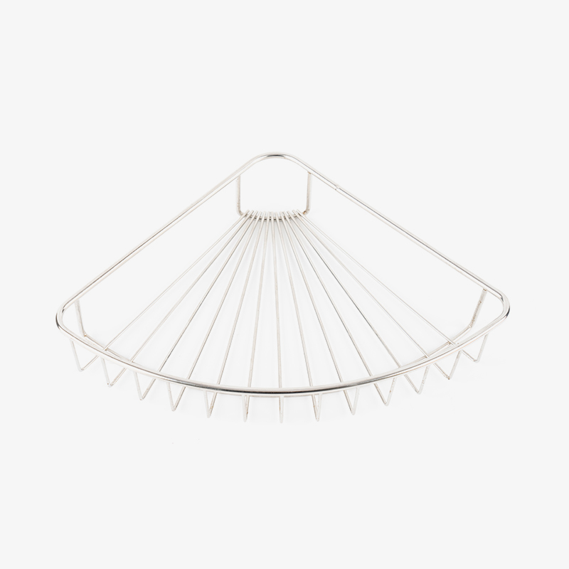 Wandmontierter Duschkorb aus Edelstahl mit Haken