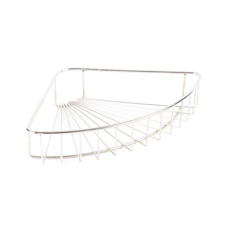 Wandmontierter Duschkorb aus Edelstahl mit Haken