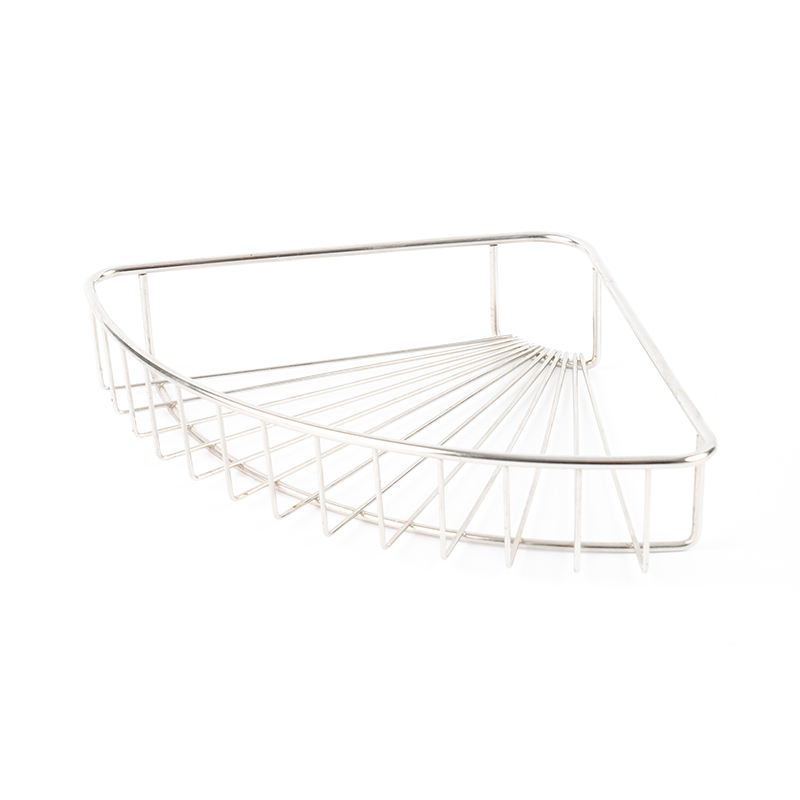 Wandmontierter Duschkorb aus Edelstahl mit Haken