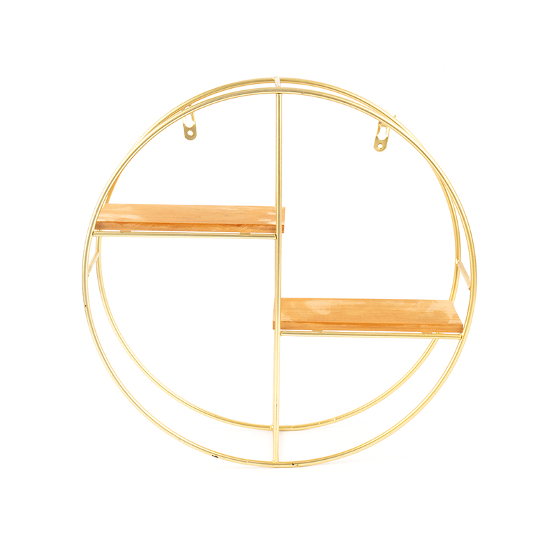 Goldenes rundes Wandregal