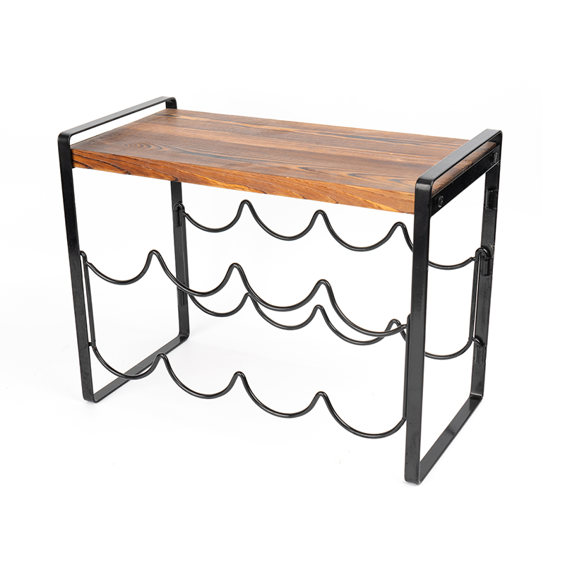 Rustikales Holz-Weinregal für Flaschen, kein Zusammenbau erforderlich