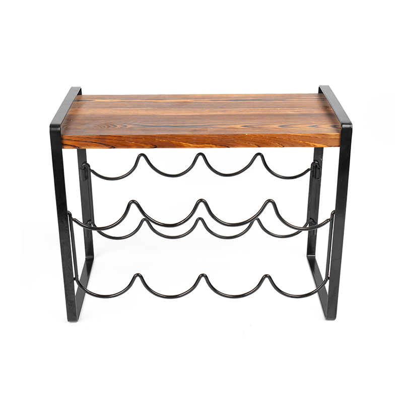 Rustikales Holz-Weinregal für Flaschen, kein Zusammenbau erforderlich