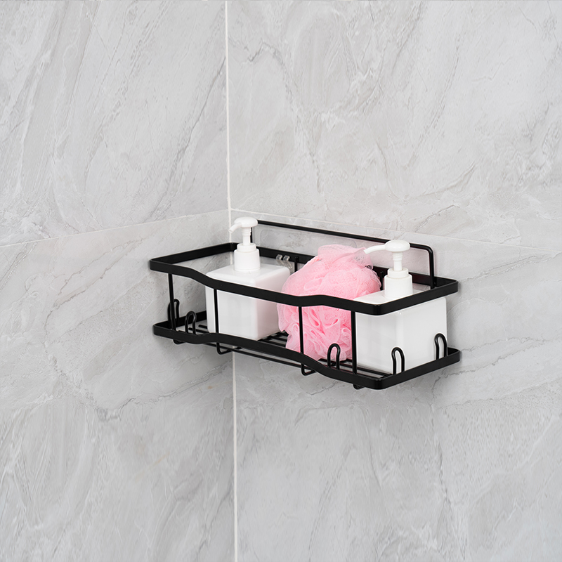 Wandmontierter Aufbewahrungskorb aus Metalldraht für Küche und Badezimmer